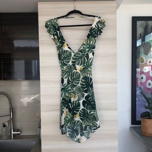 For Love & Lemons monstera leaf dress